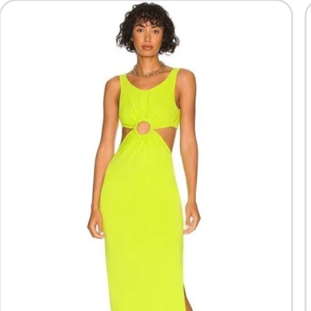 Neon Yellow Cut-Out Dress